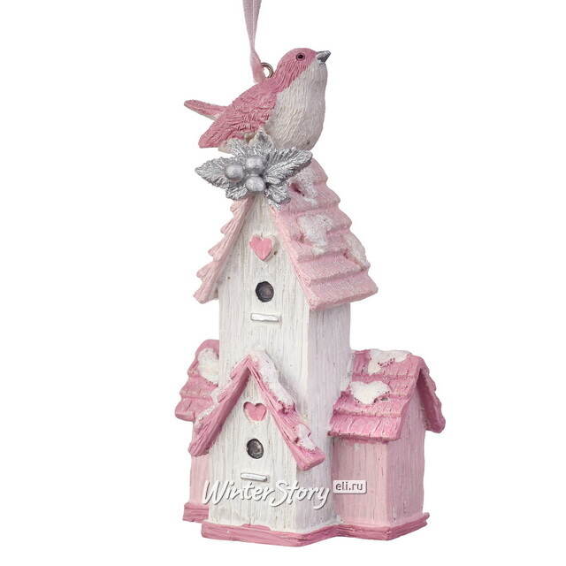 Елочная игрушка Птичка Маролла - Fiaba Rosa 10 см, подвеска Kurts Adler (Куртс Адлер)