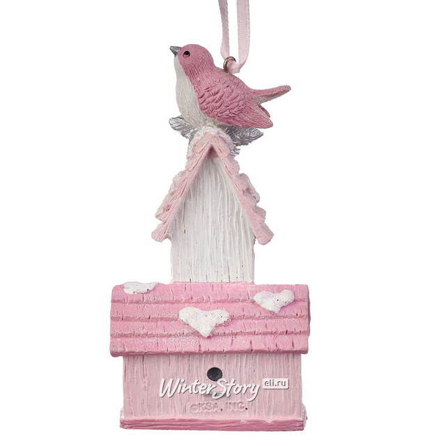 Елочная игрушка Птичка Маролла - Fiaba Rosa 10 см, подвеска Kurts Adler (Куртс Адлер)