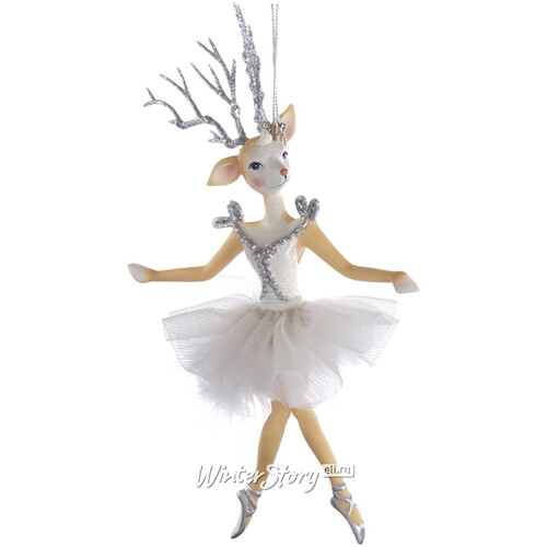 Елочная игрушка Олень - балерина Стефани из Шан-сюр-Марна 16 см, подвеска Kurts Adler