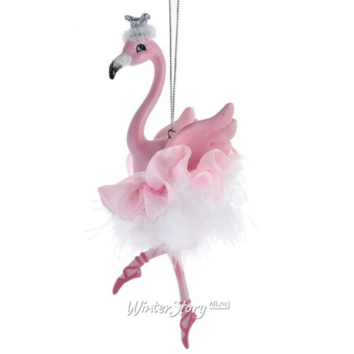 Елочная игрушка Фламинго Джулиа - Piroetta Rosa 14 см, подвеска Kurts Adler
