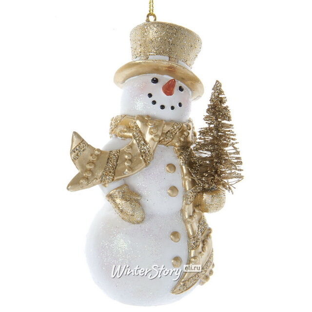 Елочная игрушка Снеговик Сноули - Goldenfrost Tales 12 см Kurts Adler