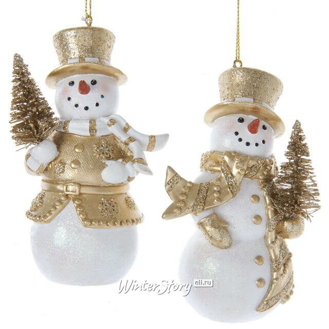 Елочная игрушка Снеговик Сноули - Goldenfrost Tales 12 см Kurts Adler