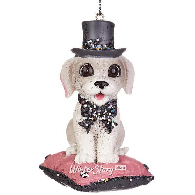 Набор елочных игрушек Котенок и Щенок - Пушистый Дуэт, 8 см, 2 шт Kurts Adler