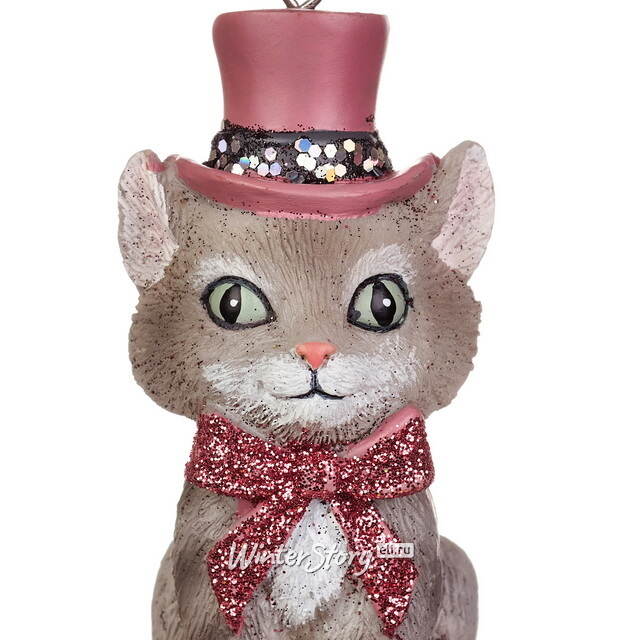 Набор елочных игрушек Котенок и Щенок - Пушистый Дуэт, 8 см, 2 шт Kurts Adler