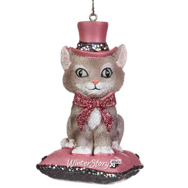 Набор елочных игрушек Котенок и Щенок - Пушистый Дуэт, 8 см, 2 шт Kurts Adler