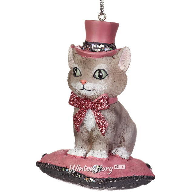 Набор елочных игрушек Котенок и Щенок - Пушистый Дуэт, 8 см, 2 шт Kurts Adler