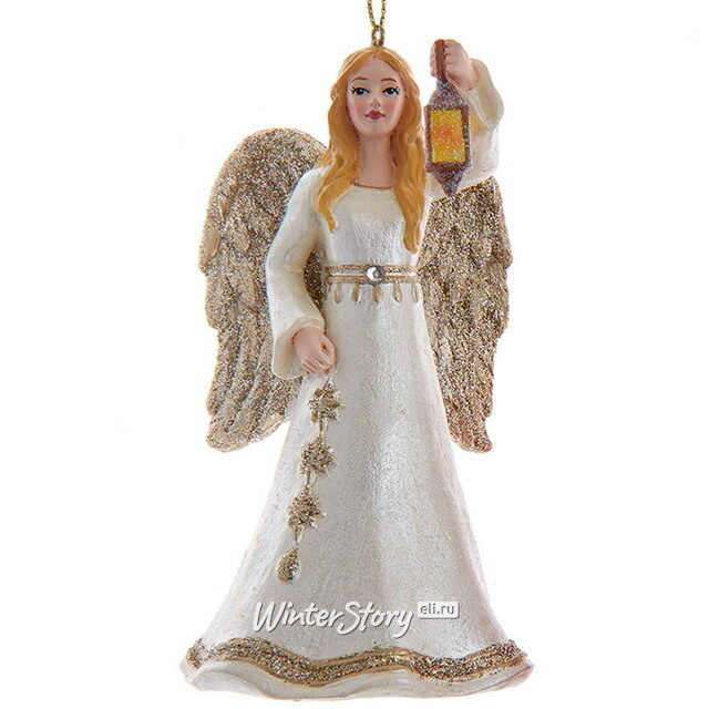 Елочная игрушка Ангел Энната - Luminoso la Via 12 см, подвеска Kurts Adler
