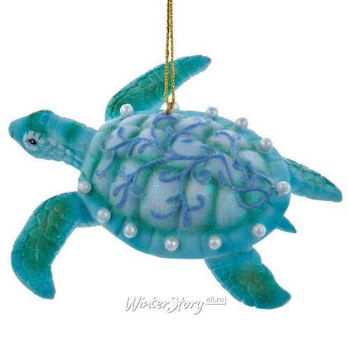 Елочная игрушка Profondita Marine: Черепаха Коралия 10 см, подвеска Kurts Adler