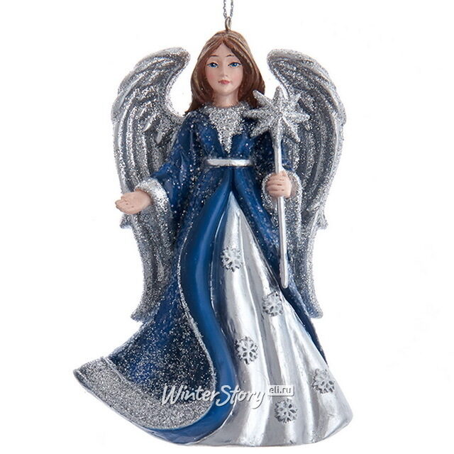 Елочная игрушка Ангел Дженни - Midnight Glow 12 см, подвеска Kurts Adler