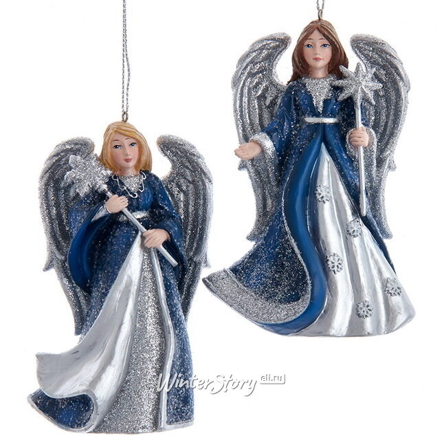 Елочная игрушка Ангел Дженни - Midnight Glow 12 см, подвеска Kurts Adler