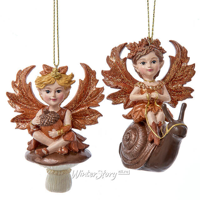 Елочная игрушка Фея Урли на улитке - Enchanted Forest 8 см Kurts Adler