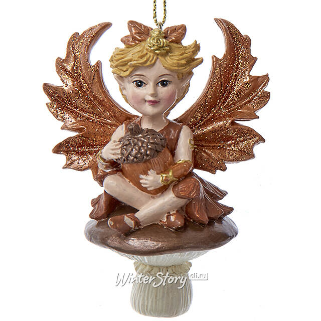 Елочная игрушка Фея Криспи на грибочке - Enchanted Forest 8 см Kurts Adler (Куртс Адлер)