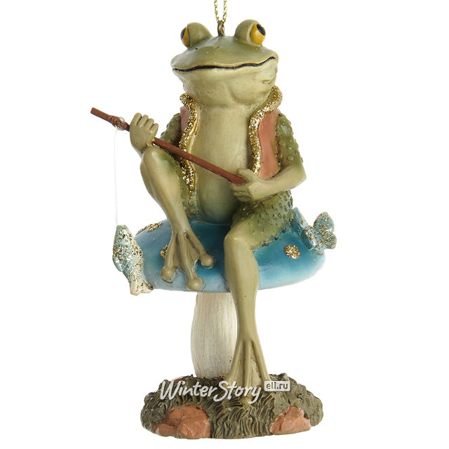 Елочная игрушка Лягушонок Роланд 11 см, подвеска Kurts Adler