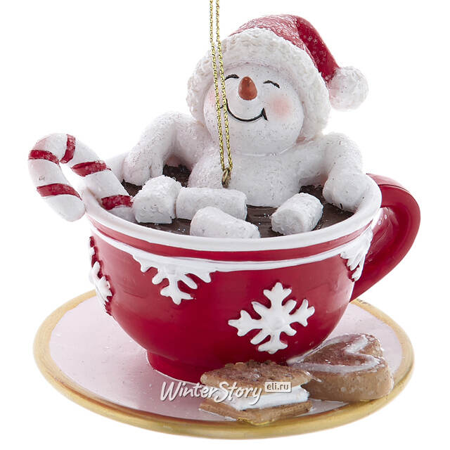 Елочная игрушка Снеговичок Мэттью в чашке 9 см, подвеска Kurts Adler