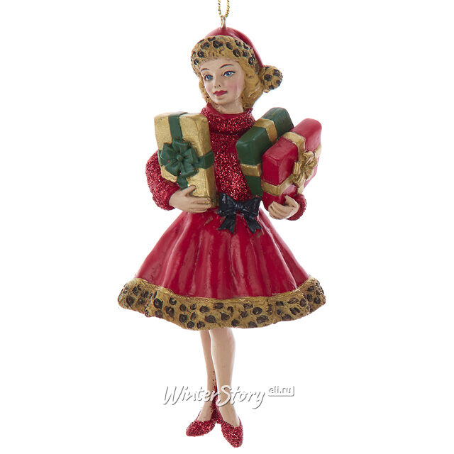 Елочная игрушка Леди Габриэлла с Подарками - Xmas Shopping 12 см, подвеска Kurts Adler
