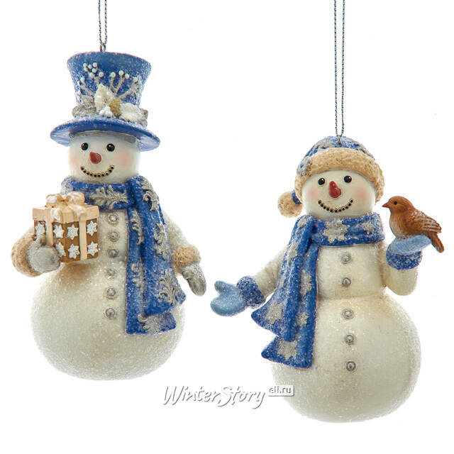 Елочная игрушка Снеговик Луми - Волшебный посол 10 см Kurts Adler