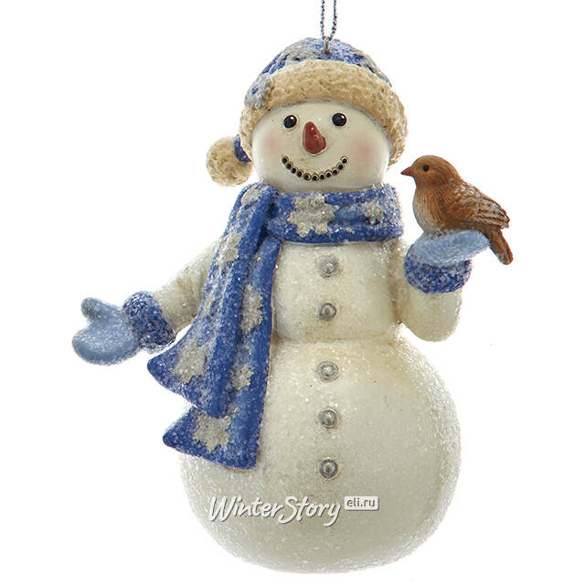 Елочная игрушка Снеговик Ларс - Сказочный вестник 10 см Kurts Adler