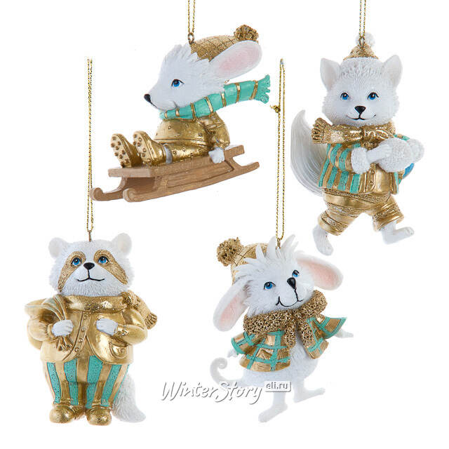 Елочная игрушка Лисенок Скай - Зимние Забавы 9 см Kurts Adler