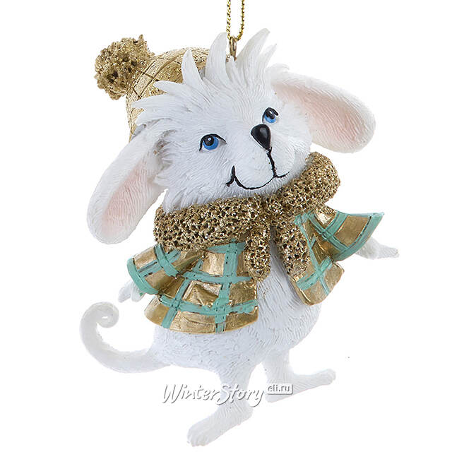 Елочная игрушка Мышонок Тино - Зимние Забавы 9 см Kurts Adler