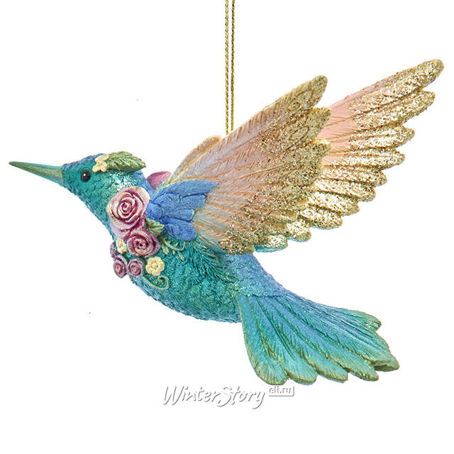 Елочная игрушка Колибри Оллин - Pastel Rainbow 12 см Kurts Adler