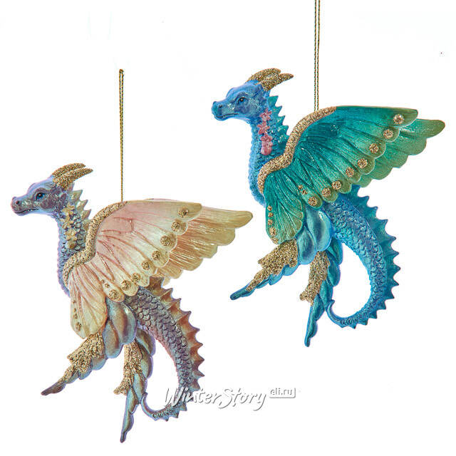 Елочная игрушка Дракон Сильвэйн - Butterfly Wings 12 см Kurts Adler