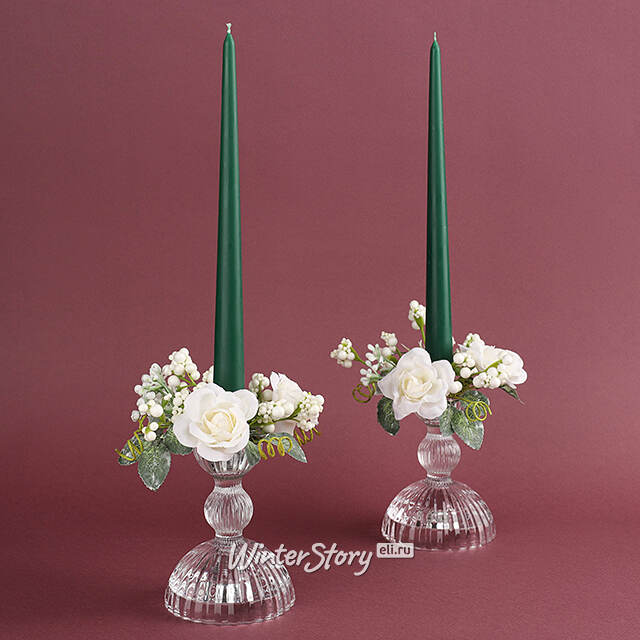 Венок для свечи Белые Розы 10 см Swerox