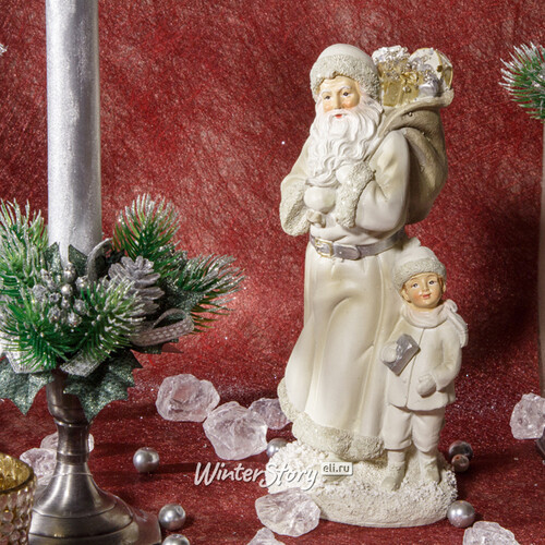 Статуэтка Дед Мороз и Малыш, мальчик 21 см Kaemingk