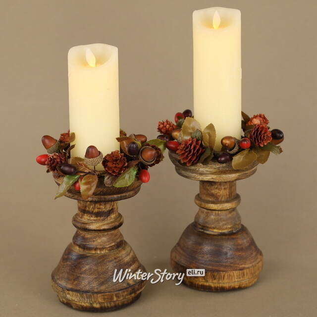 Венок для свечи Осенний Джаз 12 см Swerox