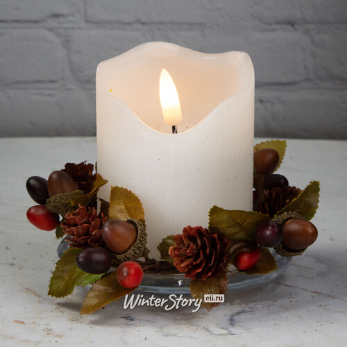 Венок для свечи Осенний Джаз 12 см Swerox