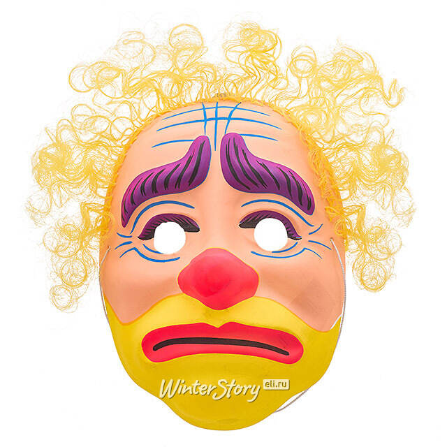 Маска клоуна с волосами Snowmen