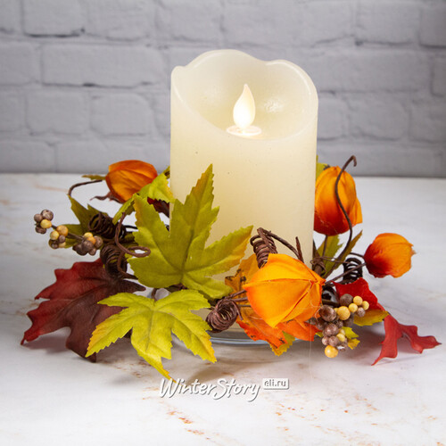 Венок для свечи Осень в Нью-Йорке 18 см Swerox