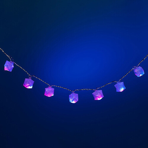 Светодиодная гирлянда Сияющая Льдинка 40 синих LED ламп 4.5 м, прозрачный ПВХ, IP20 Snowmen