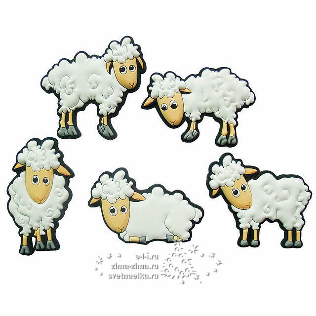 Магнит Белоснежная Овечка 7 см Snowmen (Сноумен)