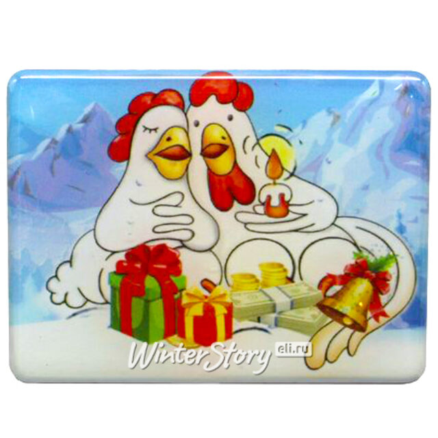 Магнит Петух и курочка 6.8*6 см Snowmen (Сноумен)