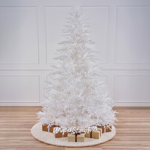 Искусственная белая елка Александрийская 240 см, ЛИТАЯ 100% Max Christmas