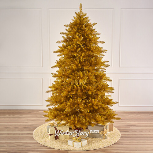 Золотая искусственная елка Барокко 210 см, ПВХ Max Christmas