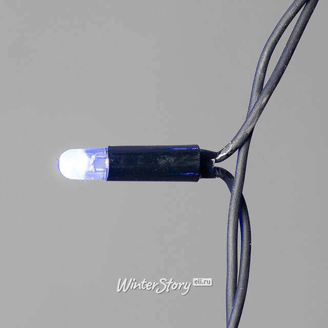 Гирлянда штора 2*2 м, 400 синих LED ламп, черный эко-каучук, соединяемый, IP65 BEAUTY LED