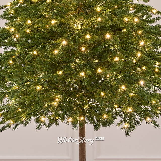 Искусственная елка с лампочками Аркадия 225 см, теплые белые LED лампы, ЛИТАЯ 100% Max Christmas