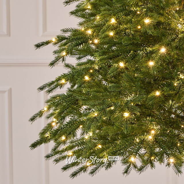 Искусственная елка с лампочками Аркадия 225 см, теплые белые LED лампы, ЛИТАЯ 100% Max Christmas