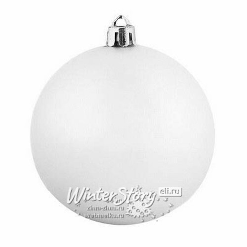 Пластиковый глянцевый шар 30 см белый, Snowmen Snowmen