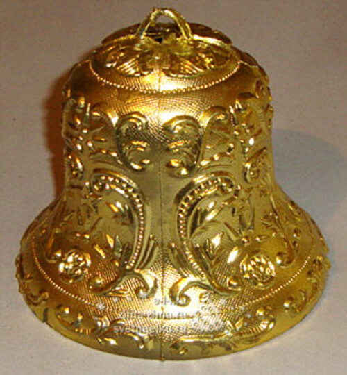 Колокол с орнаментом, 25см, золотой