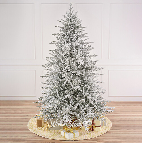 Искусственная елка Лесная Фея заснеженная 240 см, ЛИТАЯ 100% Max Christmas