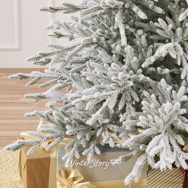 Искусственная елка Лесная Фея заснеженная 240 см, ЛИТАЯ 100% Max Christmas