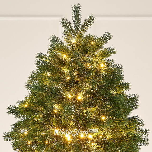 Искусственная елка с лампочками Императрица Elite 240 см, 1410 теплых белых ламп с мерцанием, ЛИТАЯ 100% Max Christmas