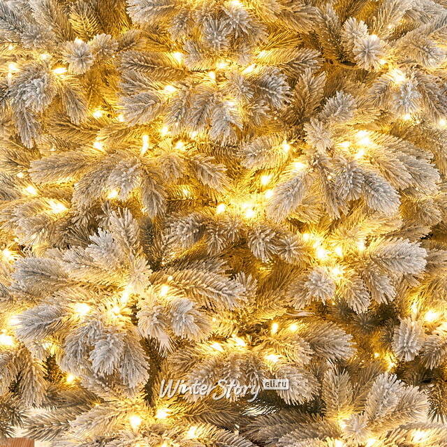 Искусственная елка с лампочками Монблан Elite: Дымчатая 3 м заснеженная, 1780 теплых белых ламп с мерцанием, ЛИТАЯ 100% Max Christmas