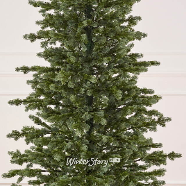 Искусственная стройная елка Невада 220 cм зелено-голубая, ЛИТАЯ 100% Max Christmas (Макс Кристмас)