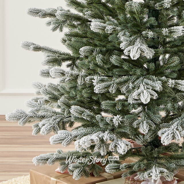 Искусственная стройная елка Невада Заснеженная 220 см, ЛИТАЯ 100% Max Christmas