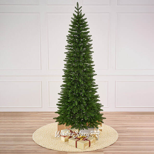 Искусственная узкая елка Рижская 220 см, ЛИТАЯ 100% Max Christmas