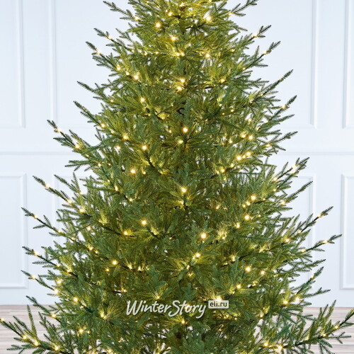 Искусственная елка с огоньками Лесная Симфония 270 см, 900 теплых белых ламп, ЛИТАЯ 100% Max Christmas