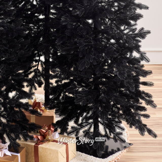 Искусственная стройная черная елка Тикко 155 см, ЛИТАЯ 100% Max Christmas
